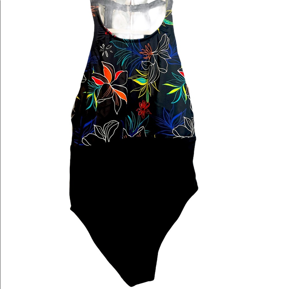 Eco Beach One Piece XL NWT Black Floral